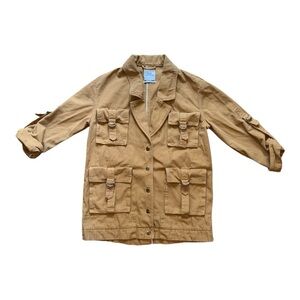 Urban Outfitters Tan Utility Jacket with Adjustable Cuffs
